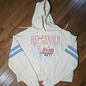 Hey Arnold Nickelodeon Cropped Hoodie‎ Large